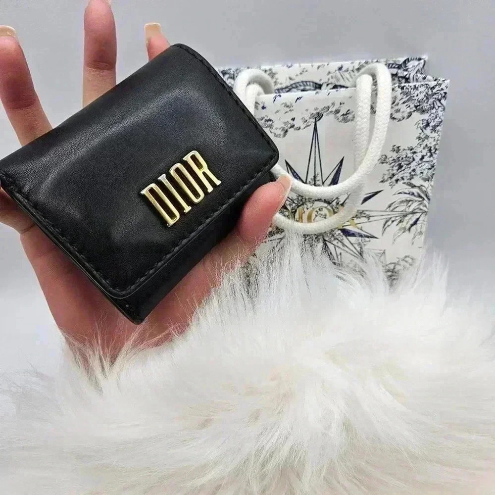 Dior Leather D-Fence Compact Wallet